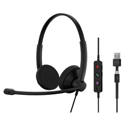 EPOS IMPACT 100 MS Wired Stereo USB-C & USB-A Headset