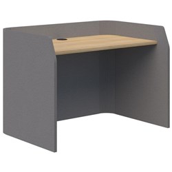 Sonic Focus Desk 850x1200x800mm Grey/Classic Oak