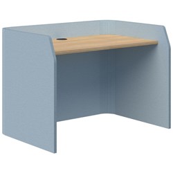 Sonic Focus Desk 850x1200x800mm Pacific Blue/Classic Oak