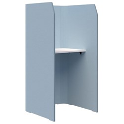 Sonic Focus Standup Workpod 1800x900x900mm Pacific Blue/Classic Oak