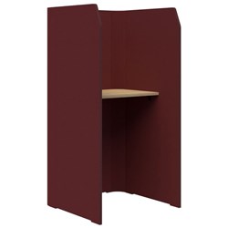 Sonic Focus Standup Workpod 1800x900x900mm Maroon/Classic Oak
