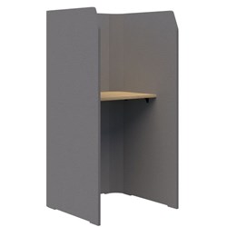 Sonic Focus Standup Workpod 1800x900x900mm Grey/Classic Oak 