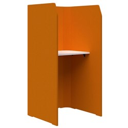 Sonic Focus Standup Workpod 1800x900x900mm Orange/Snow Velvet
