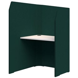 Sonic Mini Focus Standup Workpod 1300x900x1000mm Peacock Green/Snow Velvet