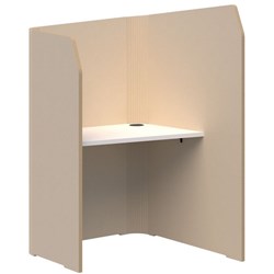 Sonic Mini Focus Standup Workpod 1300x900x1000mm Natural/Snow Velvet