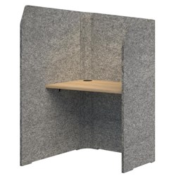 Sonic Mini Focus Standup Workpod 1300x900x1000mm Marble/Classic Oak