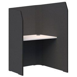 Sonic Mini Focus Standup Workpod 1300x900x1000mm Charcoal Grey/Snow