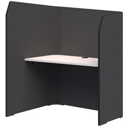 Sonic Focus Pod 1500/1300x1200x1000/625mm Charcoal Grey/Snow