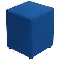 Ottoman Square 350mm Poly Fabric/Electric Blue