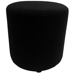 Ottoman Round 450mm Poly Fabric/Ebony Black