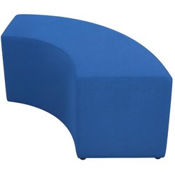 Curved Quarter Ottoman 1500mm Poly Fabric/Electric Blue