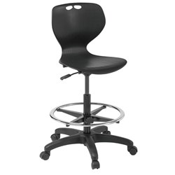 Omni Swivel Highlift Chair Polypropylene Black