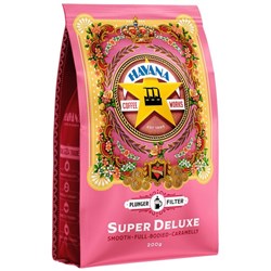 Havana Five Star Super Deluxe Plunger and Filter Ground Coffee 200g