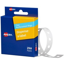 Avery Reinforcement Rings Clear, Pack of 250