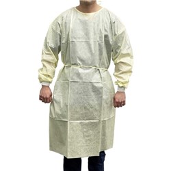 Reynard Disposable Isolation Gowns Yellow, Carton of 100