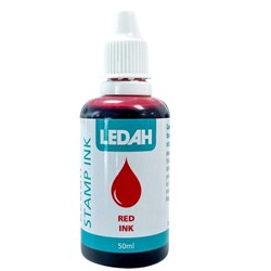 Ledah Stamp Ink 50ml Red