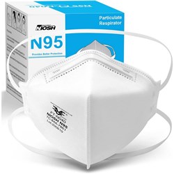NIOSH N95 Protective Respirator Mask, Box of 20