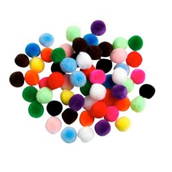 Craft Workshop Pom Poms Mini 10mm Assorted Colours, Pack of 200