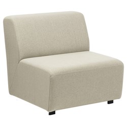 Eden Anchor Modular Single Seater Sofa Polyester Fabric/Natural Oatmeal