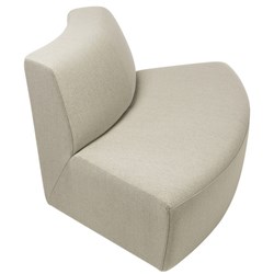 Eden Anchor Modular External Curve Sofa Polyester Fabric/Natural Oatmeal