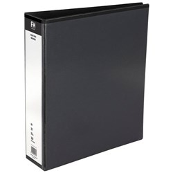 FM Overlay Ringbinder A4 50mm 2 Ring Black