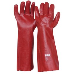 SRG PVC Gloves 45cm Red Large 