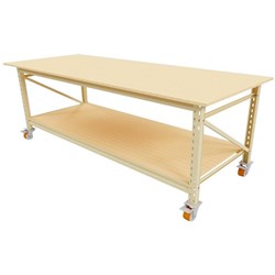 WORKBENCH LONGSPAN 18MM MDF WITH CASTOR WHEELS QUICK SHIP