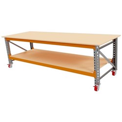 WORKBENCH MOBILE RACKING 18MM MDF WITH CASTOR WHEELS QUICK SHIP