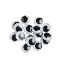 Moving Eyes 15mm Black, Pack of 100