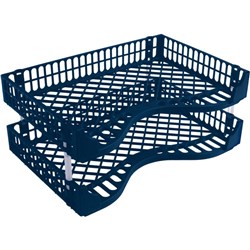 BIC Document Trays Navy, Pack of 2
