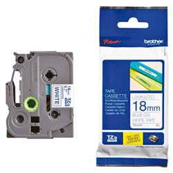 Brother Labelling Tape Cassette TZe-243 18mm x 8m Blue on White