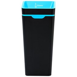 Method 60L Blue Glass Recycling Bin With Open Lid