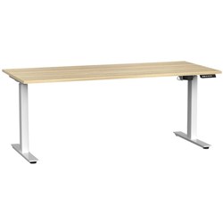 Agile 2 Electric Single User Height Adjustable Desk 1800mm Atlantic Oak/White