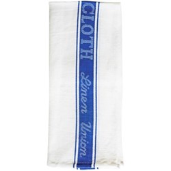 Union Glass Linen Tea Towel Clean Blue