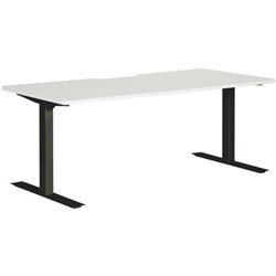 Amplify Single User Desk Scallop Top 1500mm White/Black