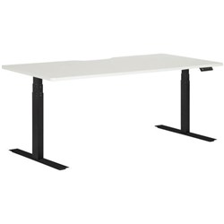 Amplify Rapid Assembly Electric Height Adjustable Desk Dual Motor Scallop Top 1500x750mm White/Black