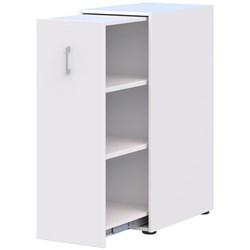 Mascot Pedestal 3 Shelf Right Pull Out Storage Snowdrift