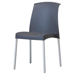 Jenny Chair 4 Point Base Charcoal/Aluminium