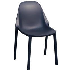 Piu Curved Seat Chair Charcoal