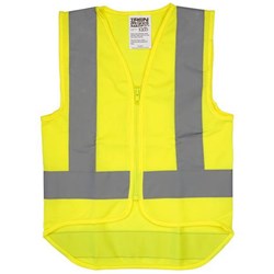 Hi Vis Kids Safety Vest Small Ages 2-4 Years Yellow