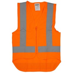 Hi Vis Kids Safety Vest Medium Ages 5-7 Years Orange