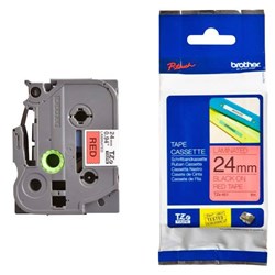 Brother Labelling Tape Cassette TZe-451 24mm x 8m Black on Red