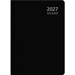 OfficeMax A53 1 Hour Appointment Diary A5 Week To View 2027 Black