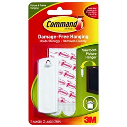 Command™ Adhesive Sawtooth Picture Hanging Hook