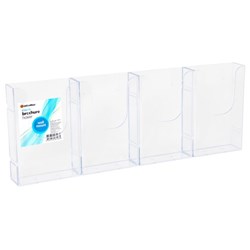OfficeMax Brochure Holder Horizontal Wall Mounted DLE 4 Pocket