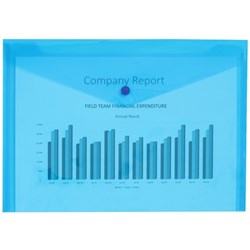 OfficeMax Polypropylene Document Wallet A4 Blue