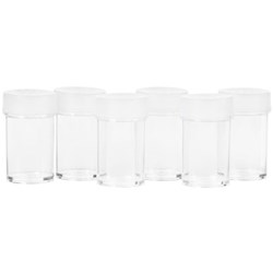 Glitter Shakers Containers Empty, Pack of 6
