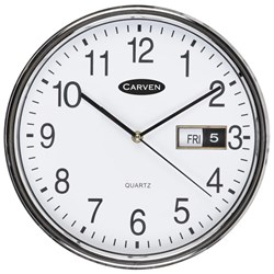 Carven Glass Face Analogue Wall Clock 285mm