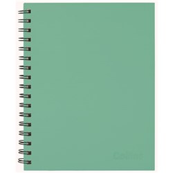Collins A5 Hardcover Spiral Notebook Sage Green 200 Pages