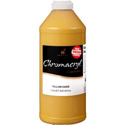 Chromacryl Student Acrylic Paint 1L Yellow Oxide